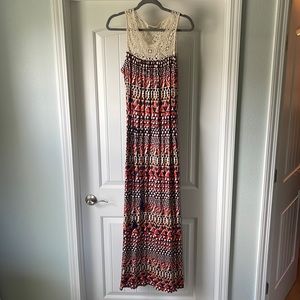 Lucky Brand Maxi Dress Geometric Size Medium